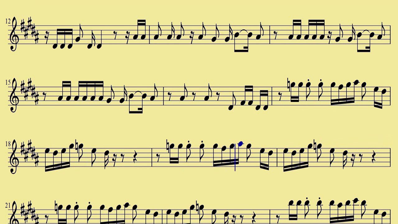 [ Bari Sax ] Talk Dirty - Jason Derulo I - www.downloadsheetmusic.com.br