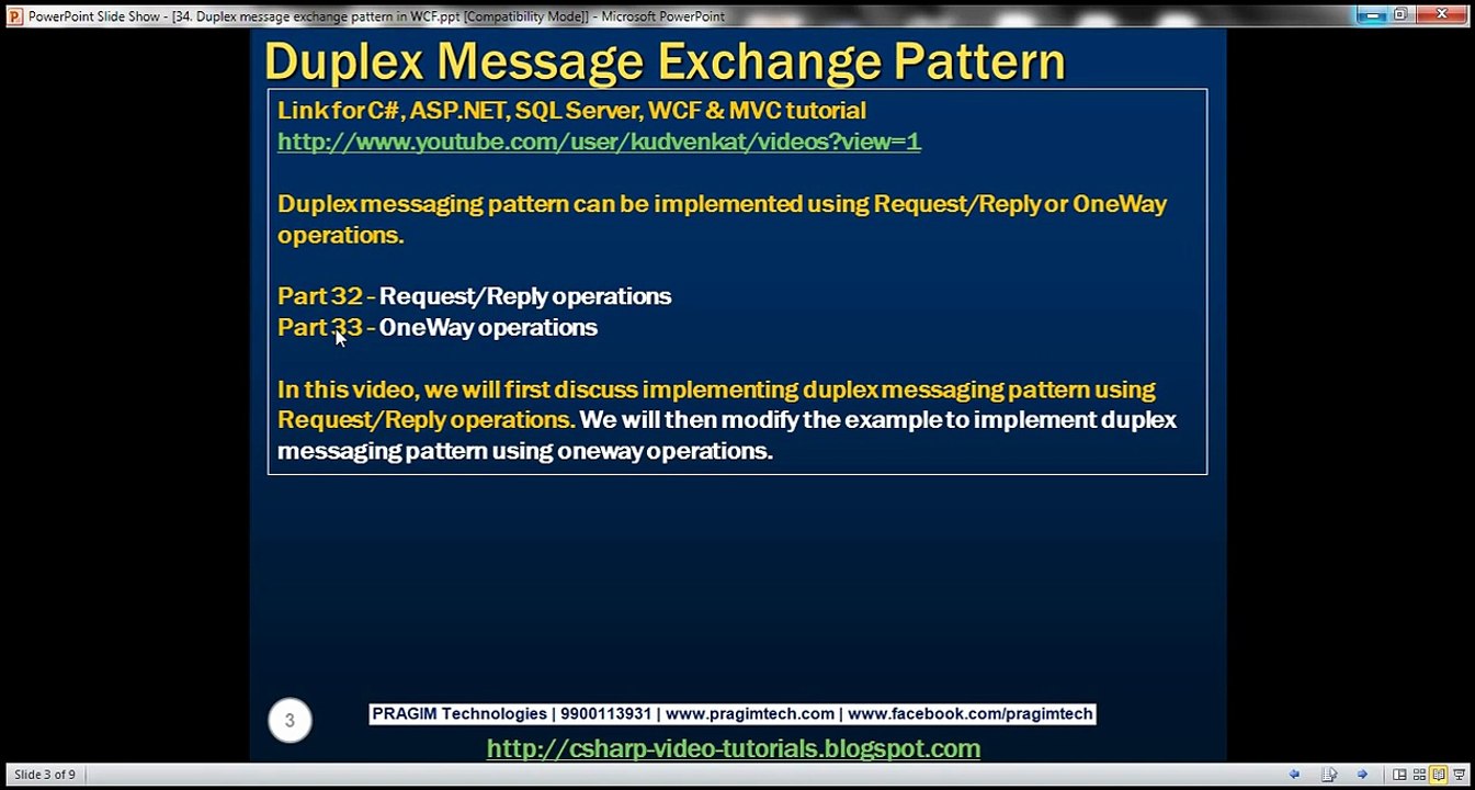 Part 34   Duplex message exchange pattern in WCF