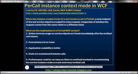 Part 37   PerCall instance context mode in WCF
