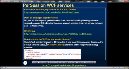 Part 39   PerSession WCF services