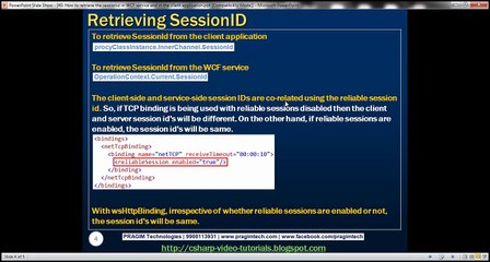 Part 40   How to retrieve the sessionid in WCF service and in the client application