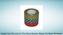 Decor Washi Tape 3 Piece Set: Solid Gold, Striped Green, Red With Dots Review