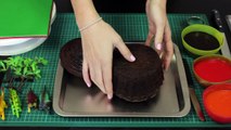 Make a Smoking Volcano Cake - Dinosaur / Hawaiian Party - A Cupcake Addiction How To Tutorial