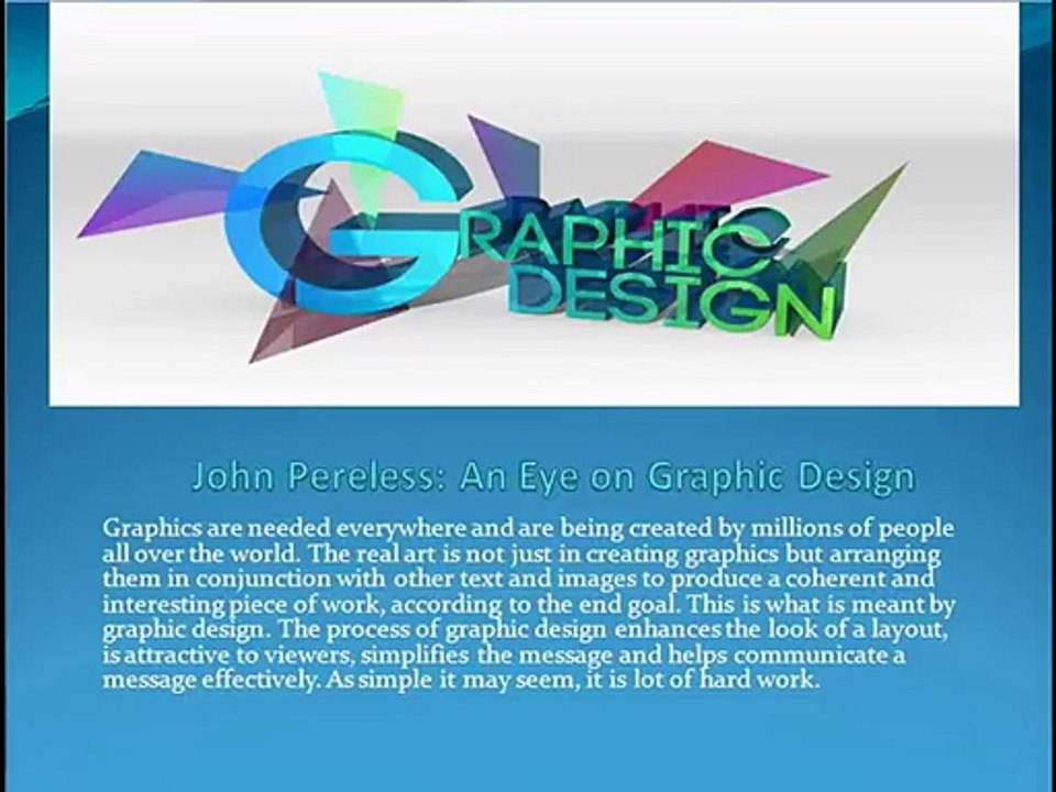 John Pereless_ An Eye on Graphic Design