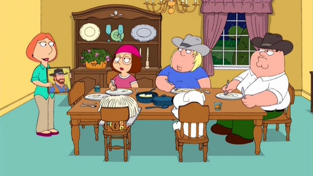 Family Guy Chuck Norris Has No Chin Under His Beard