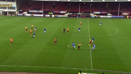 Assistant referee takes ball in the head!