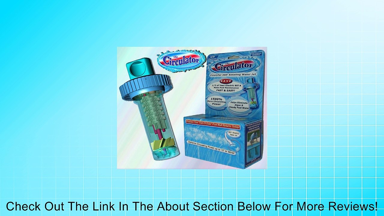 Circulator 10022a Automatic 360 Rotating Swimming Pool Cleaner Jet with Water Control Bottom Cap Review