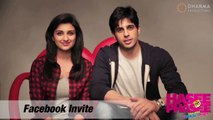 Parineeti Chopra, Sidharth Malhotra - Facebook Invite - Hasee Toh Phasee