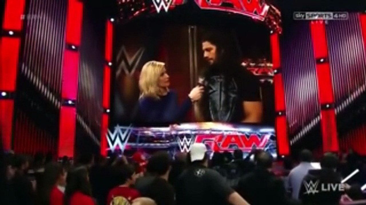 Renee Young interviews Roman Reigns (5-1-15)