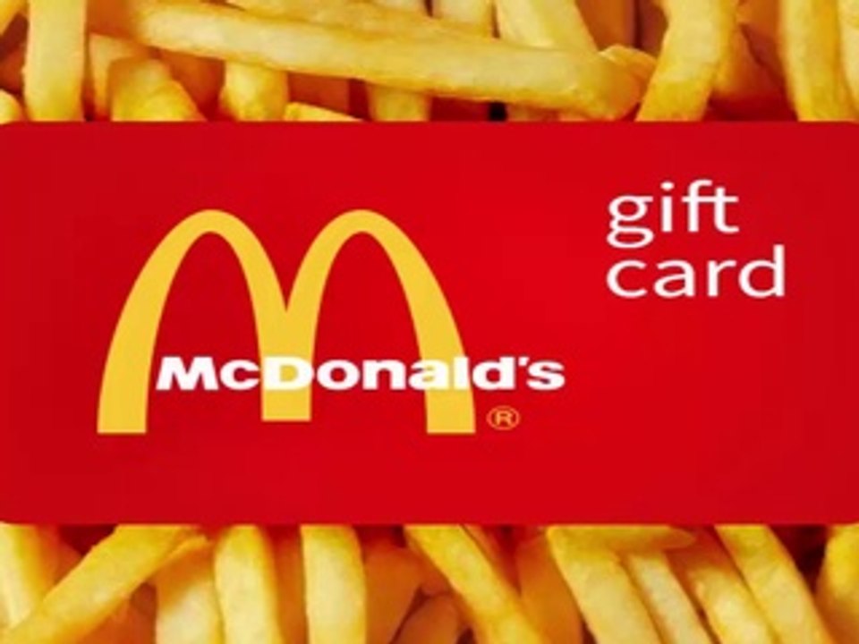 McDonalds gift card 2015 (January) (FREE GIFT CARD)