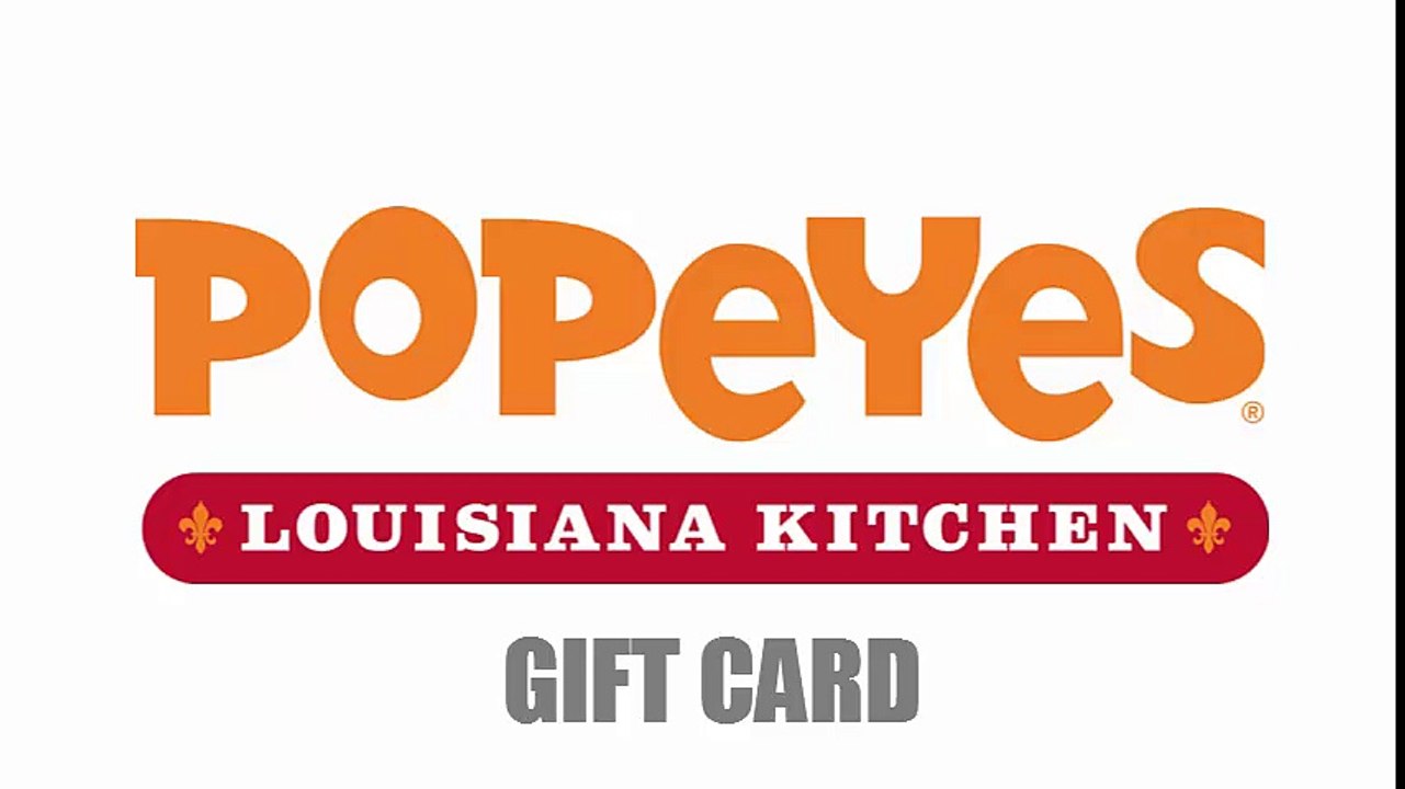 Popeyes gift card 2015 (January) (FREE GIFT CARD) video Dailymotion