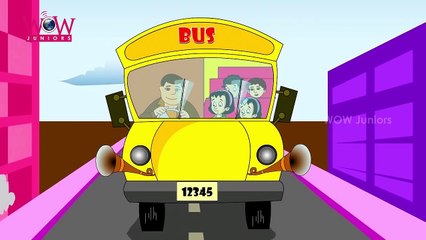 Wheels on the Bus | Nursery Rhyme for Kids | Animated Cartoon Rhyme