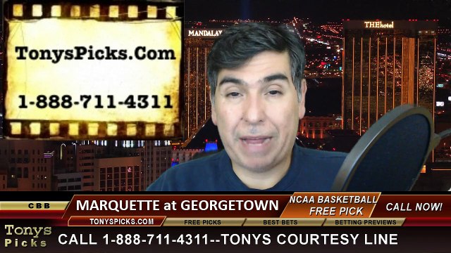Georgetown Hoyas vs. Marquette Golden Eagles Free Pick Prediction NCAA College Basketball Odds Preview 1-6-2015