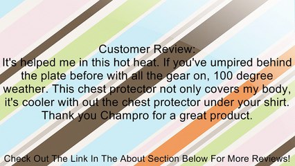 Champro Umpire's Outside Protector (Black, 23.5-Inch) Review