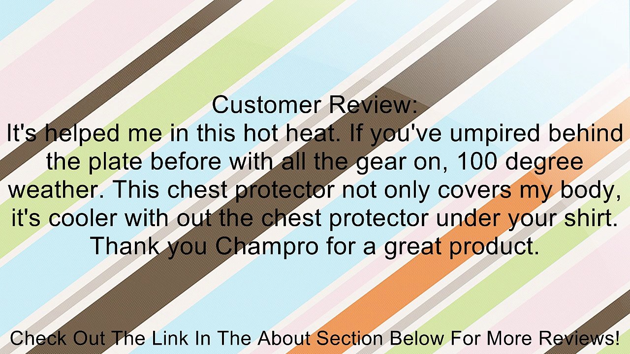 Champro Umpire's Outside Protector (Black, 23.5-Inch) Review
