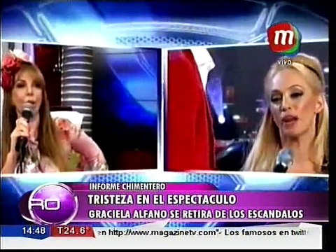 Graciela Alfano se retira de los escándalos