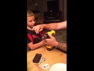 Child tooth is removed with a drill