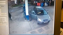 Woman Drives in Circles At Petrol Pump - Funny Woman Fail