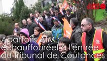 Abattoirs AIM : échauffourée à l'entrée du tribunal de Coutances