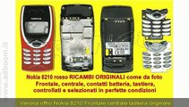 VERONA,    NOKIA 8210 FRONTALE, CENTRALE, TASTIERA ORIGINALE ROSSO EURO 15