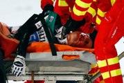Saut à ski: la lourde chute de Simon Ammann