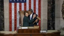Nancy Pelosi & John Boehner Share An Awkward Embrace