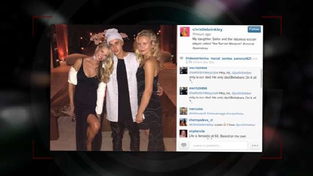 Christie Brinkley Parties With Bieber