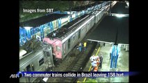 Two commuter trains collide in Brazil leaving 158 injured
