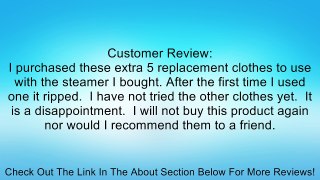DB-Tech 5-Pack Washable & Reusable Replacements Cloths For DB-8561 Steam Cleaner - Also Fits Similar Handheld Steam Cleaners Review