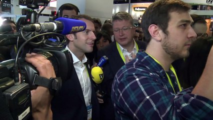 Emmanuel Macron en visite au CES de Las Vegas