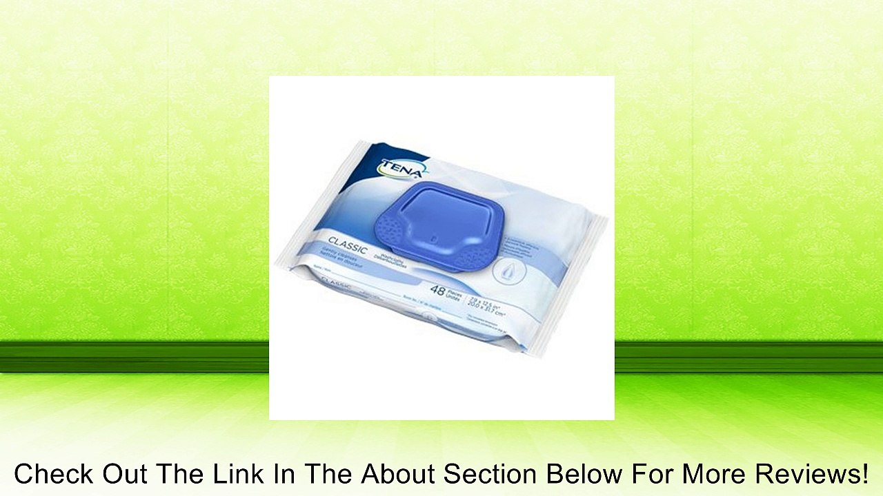 Tena Classic Skin-Caring Washcloths, 8x12.5 in., Soft-Pack/48 wipes Review