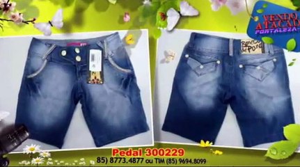 Short Jeans - Pedal - Catalogo virtual em video p representante de Moda do Vendo Atacado