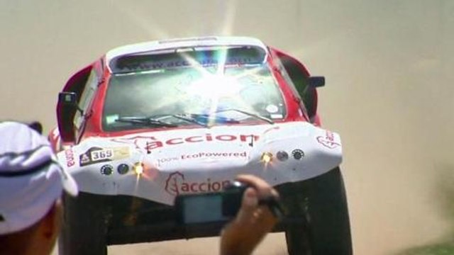 Zero-emission electric rally car turns heads