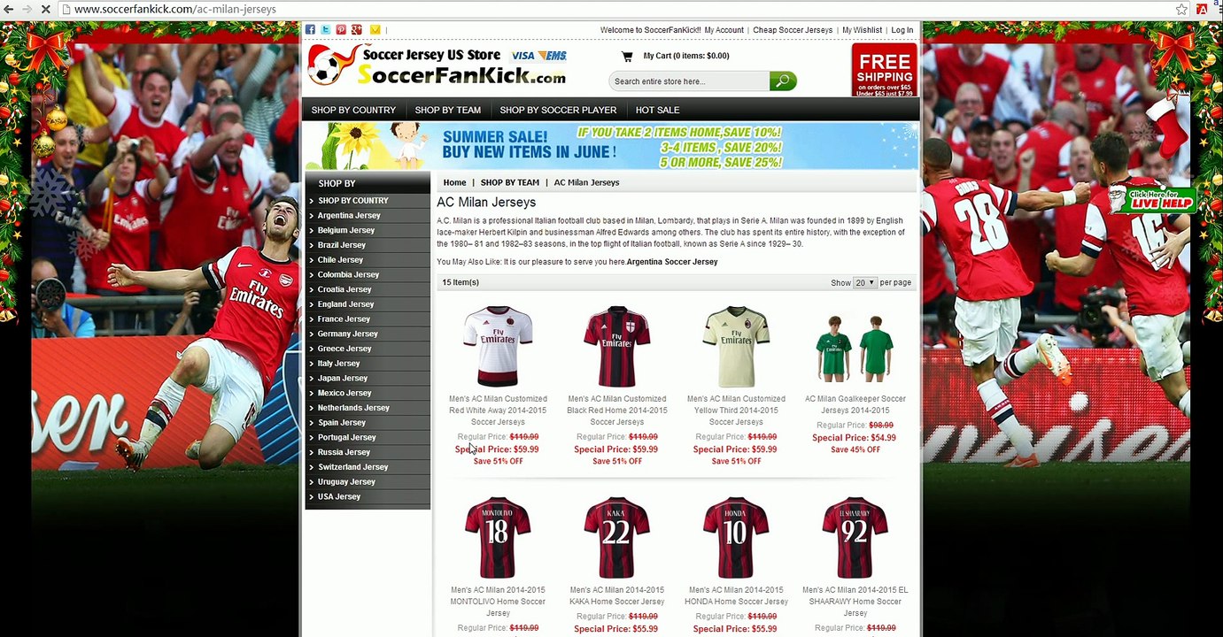 Cheap AC Milan jerseys,buy AC Milan Soccer jerseys free shipping on sale