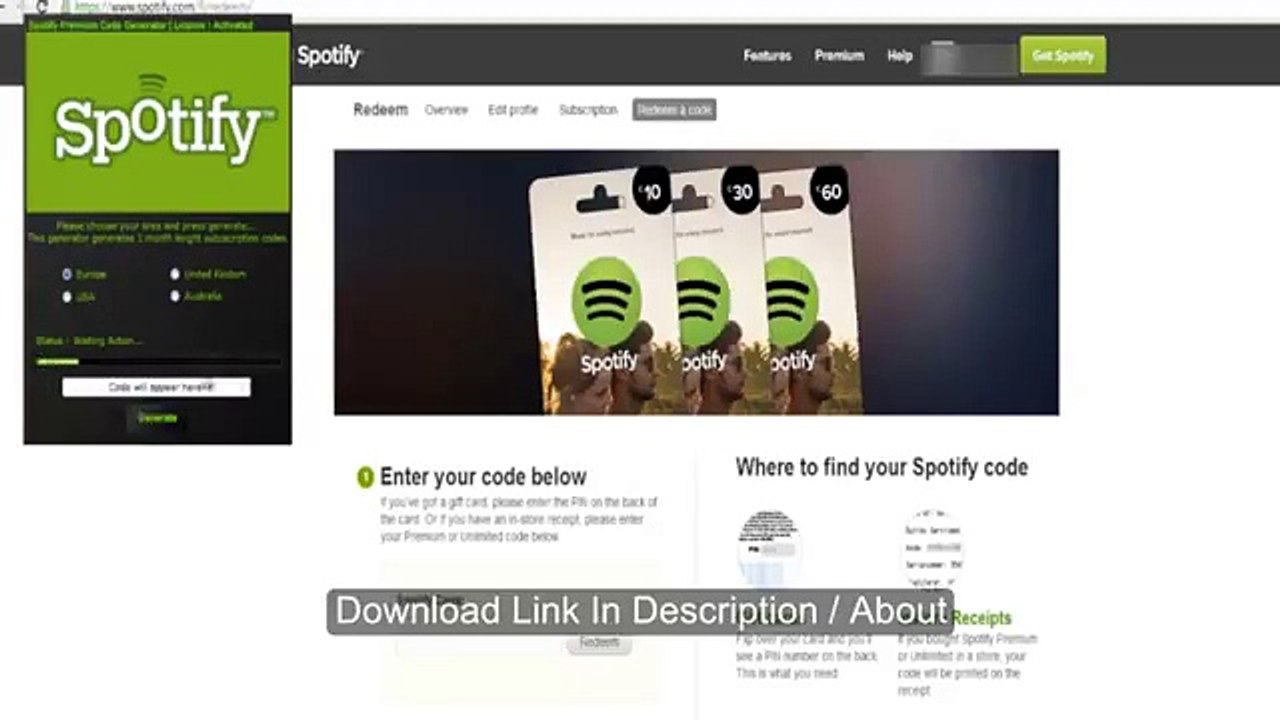 Spotify Premium Code Generator [TOOL]