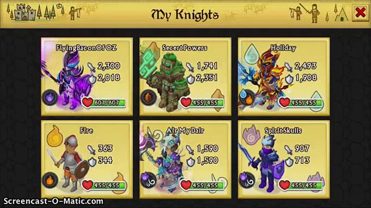 Buy Sell Accounts - Selling my Knights and Dragons