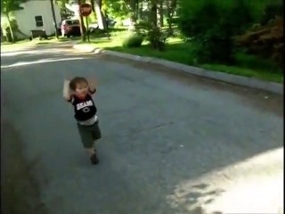 Dunya News-Cute Little Boy Is Scared Of His Own Shadow