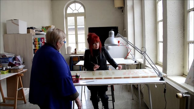 Pont-de-Vaux. SLC Peinture sur soie 6 janvier 2014