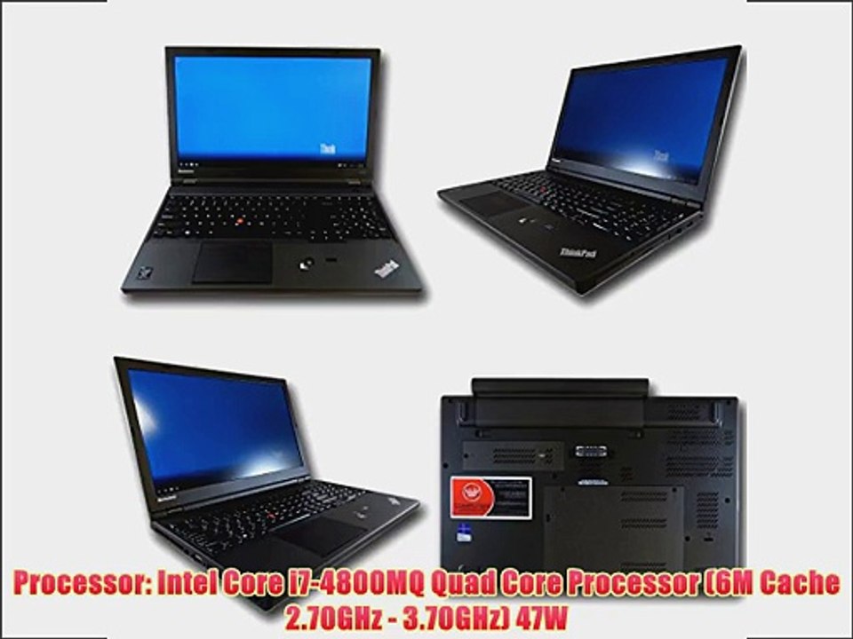 Lenovo Thinkpad W540 20BG0016US i7-4800MQ 16GB 256GB SSD NVIDIA Quadro K2100M 15 3K IPS Windows