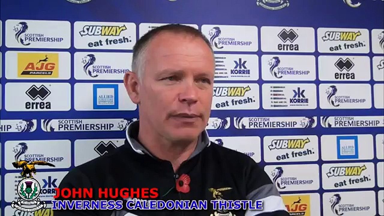 Inverness Caledonian Thistle John Hughes post match reaction v Dundee United,25-10-2014