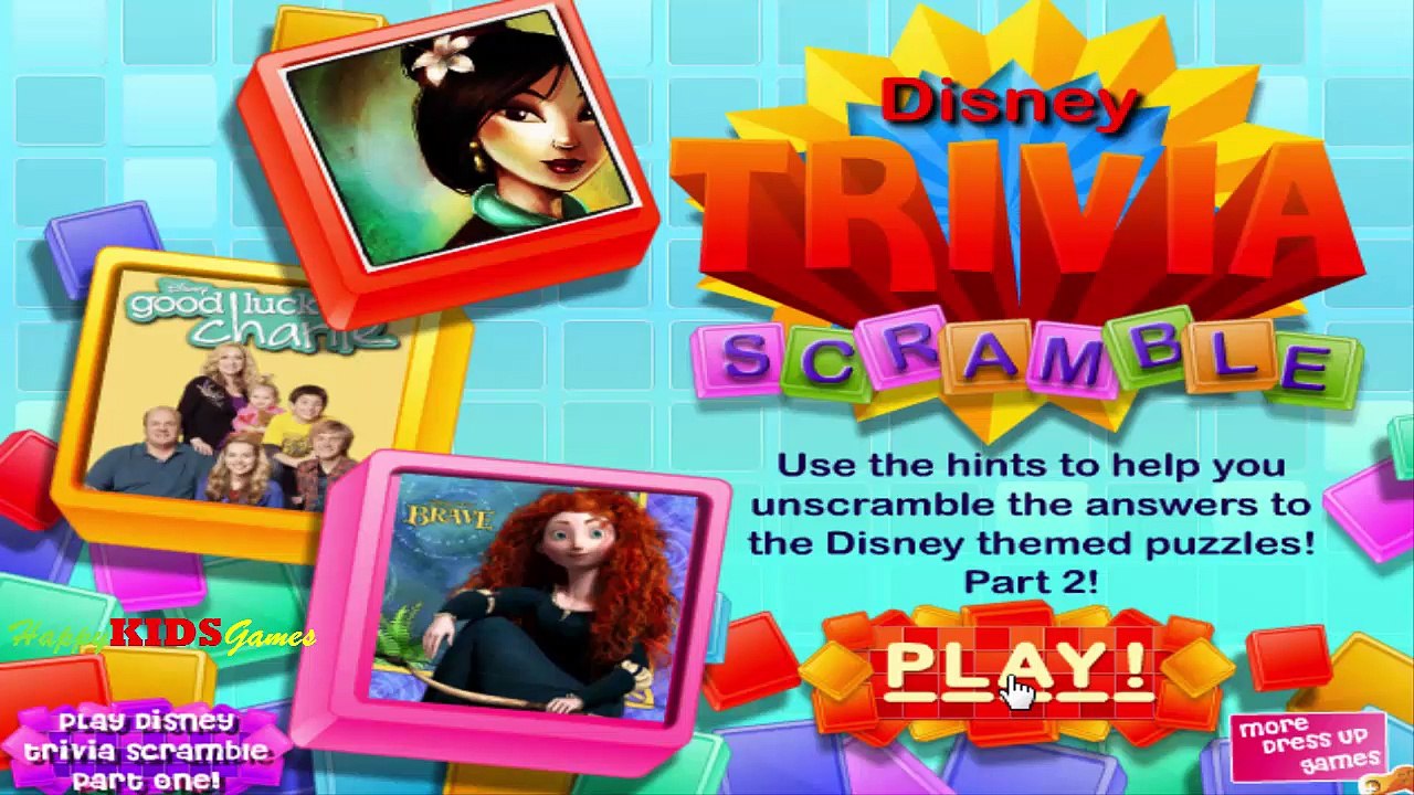 Disney Frozen -  DISNEY TRIVIA SCRAMBLE 2 game  - Gameplay walkthrough