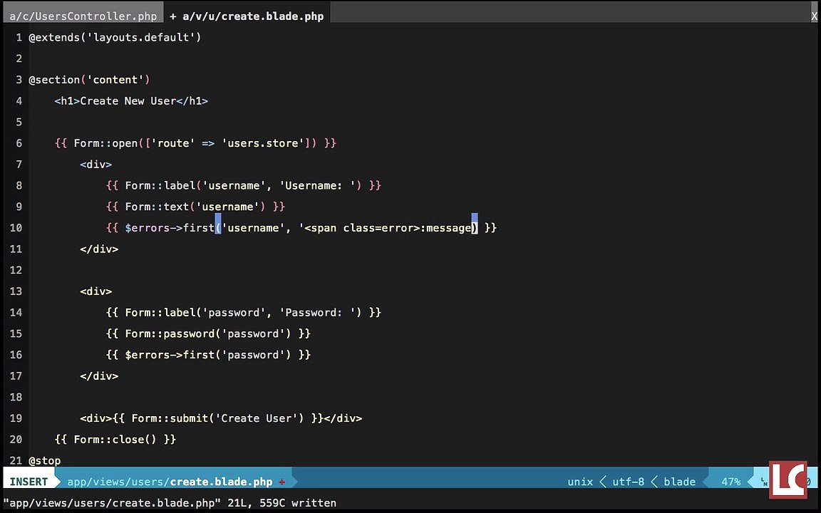 Laravel 4 - 12 - Validation