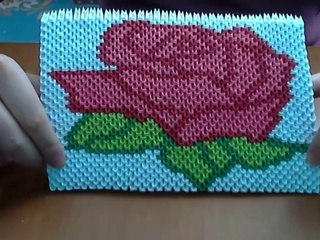 How to make 3d Origami rose painting