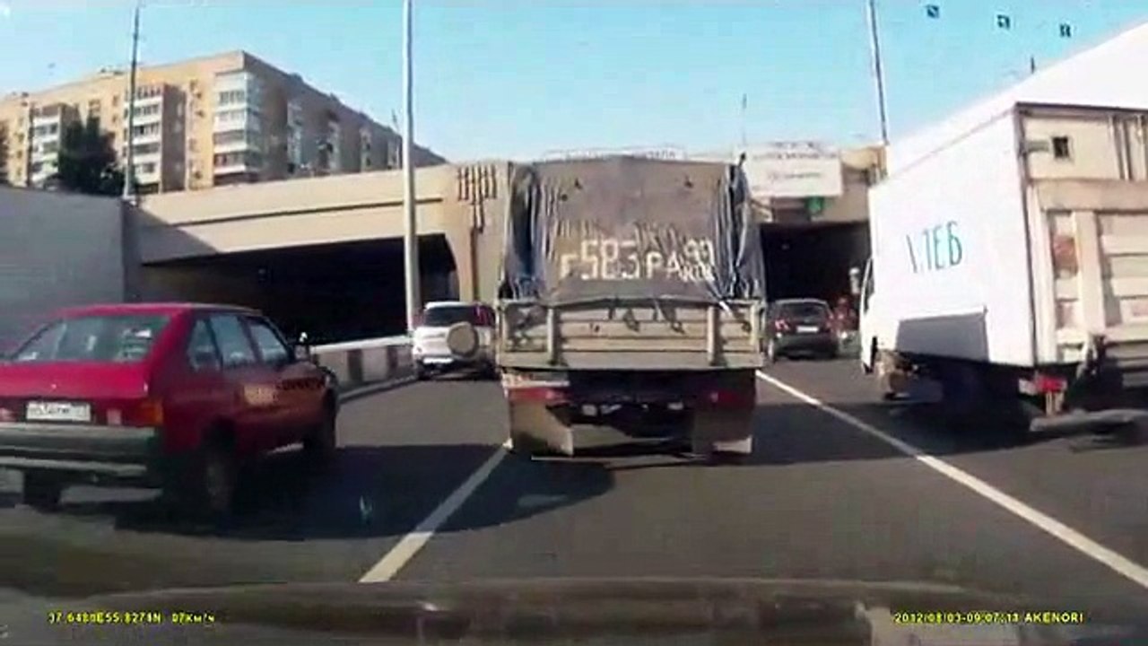 Trolley On Road in Russia Video