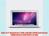 Apple 13.3 MacBook Air 2.13GHz 4GB RAM 256GB Flash Storage NVIDIA GeForce 320M (Z0JH-2.13-4GB)