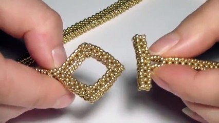 DIY Tutorial Chiusura T-BAR perline in cubic raw