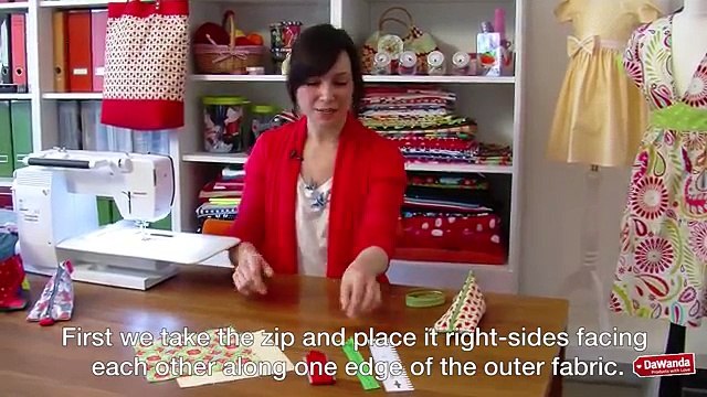 How to sew a pencil case or make up bag with a zip DIY tutorial