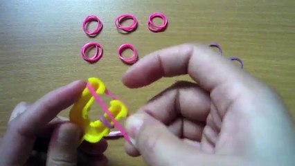 How to Make a Rainbow Loom Flower Charm_Ring using Mini Loom SUPER EASY