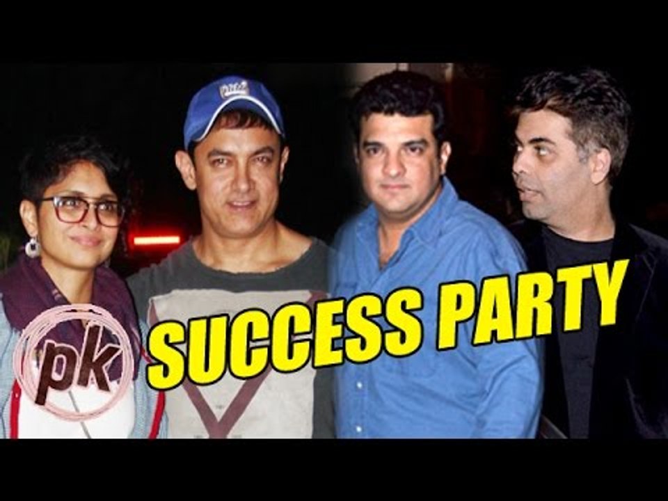Aamir Celebrates PK Success With Rajkumar Hirani And Friends