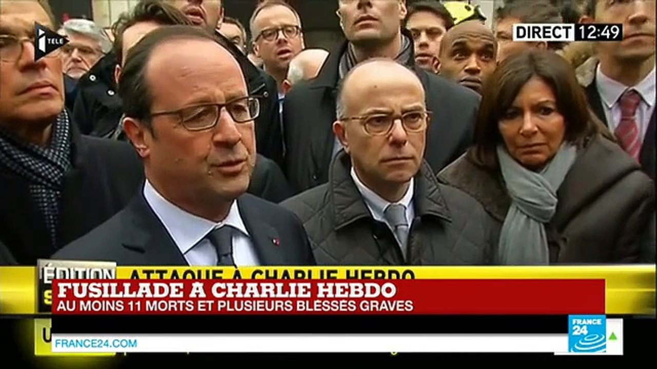 Fusillade Charlie Hebdo : "Un attentat terroriste, cela ne fait pas de doute" François Hollande